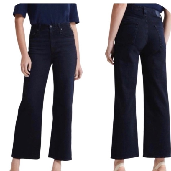 AG Jeans Etta High Rise Wide Leg Crop Sz 25 - Picture 1 of 12